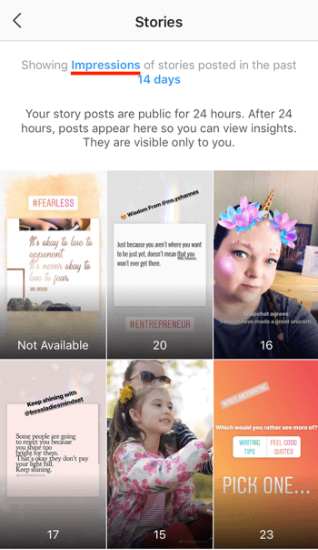 Instagram Hikayeleri ROI verilerini görüntüleyin, 4. Adım.