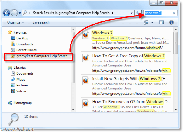 Özel Windows 7 Birleşik Arama Bağlayıcısı Nasıl Oluşturulur
