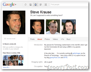 steve krause google + profili güncellenmiş gizlilik