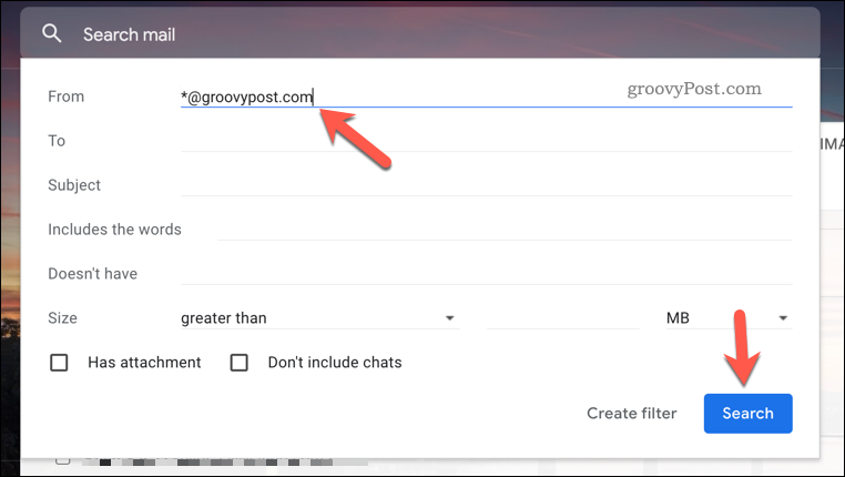 Gmail'de yeni bir filtreleme kuralı oluşturma