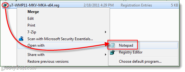 kayıt defteri dosyasını not defteri ile düzenle