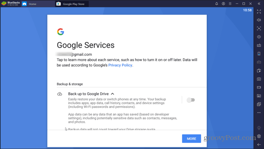 bluestacks google hizmetleri
