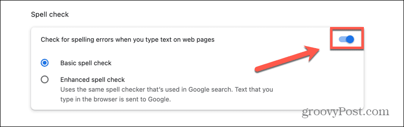Google Dokümanlar yazım denetimi çalışmıyorsa Chrome'daki yerleşik yazım denetimini devre dışı bırakmanız gerekebilir