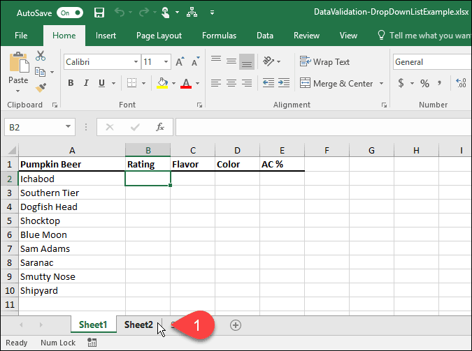 Microsoft Excel'de Veri Doğrulamayı Kullanarak Açılır Listeler Oluşturma