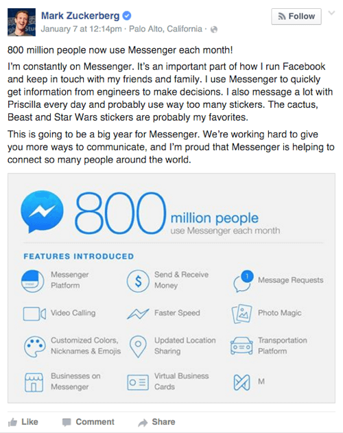 facebook messenger özellikleri