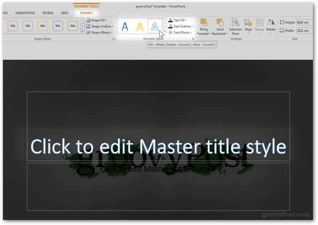 Office 2013 Şablonu Oluştur Özel Tasarım Yap POTX Slayt Slaytlarını Özelleştir Öğretici WordArt Stili Yazı Tipi Renk Özellikleri Metin Hazır Ayarı Düzenle