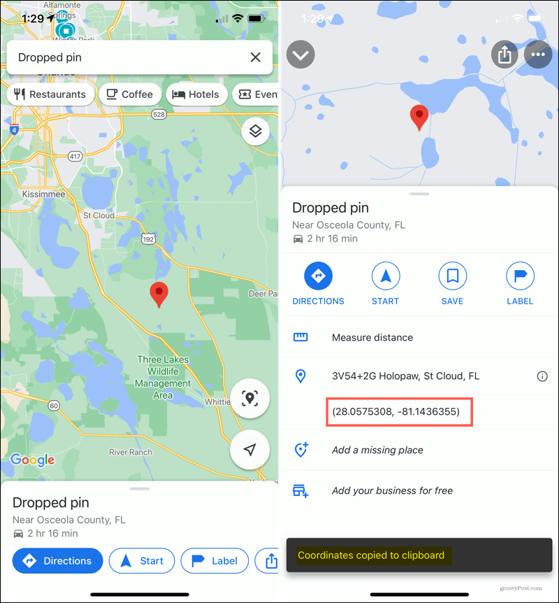 Google Haritalar'da iPhone Bırakılan Pin