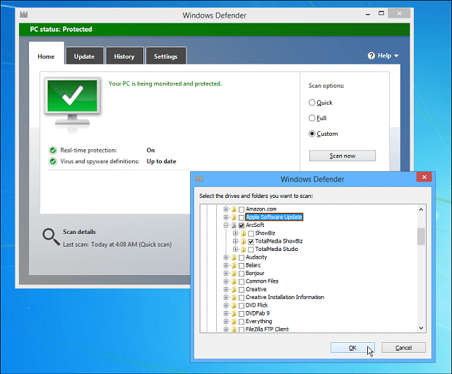 Windows 8.1 İpucu: Windows Defender'ı Bağlam Menüsüne Ekleme