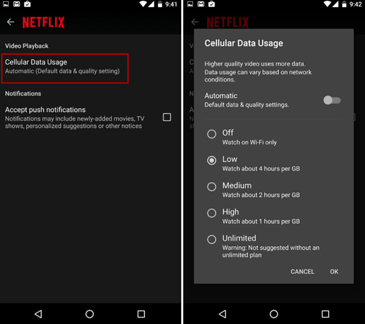 Fazla Ücretlerden Kaçınmak İçin Android veya iPhone'da Netflix Verilerinin Kullanımını Sınırlayın