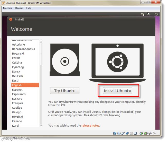 Ubuntu'yu yükle 