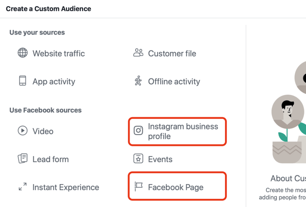 Facebook sayfanızı veya Instagram'ı ziyaret eden kişilere reklam vermek için Facebook reklamlarını kullanın, 1. Adım.