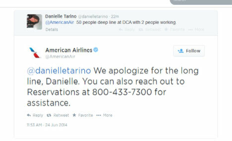 @americanair response on twitter