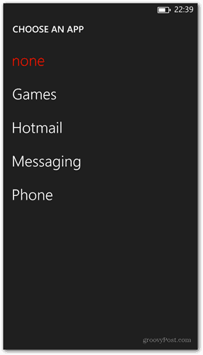 Windows Phone 8 Kilit ekranı özelleştirmek hızlı durum göstermek için uygulama seçin