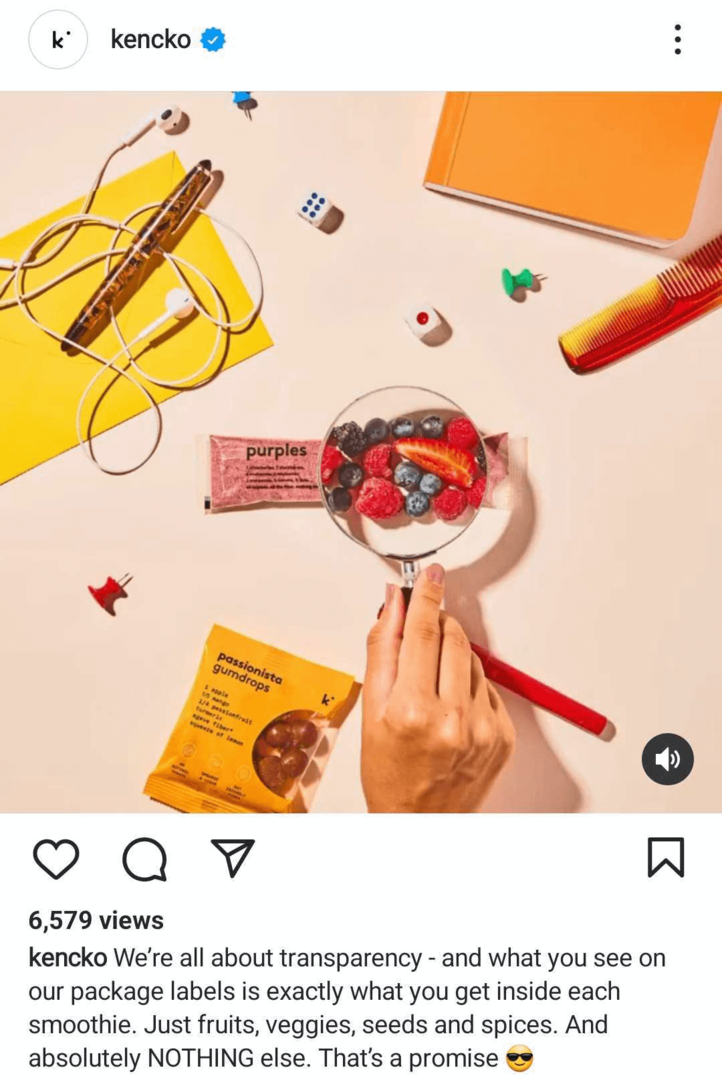 Instagram reel paylaşım marka değerleri örneği