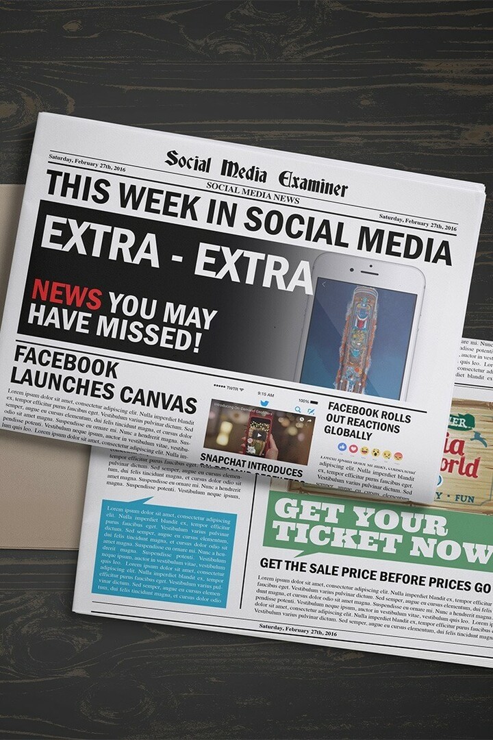 Facebook Canvas'ı Başlattı: Sosyal Medyada Bu Hafta: Sosyal Medya Denetçisi