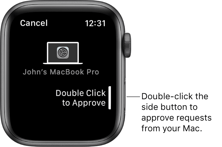Apple Watch, Mac'te isteği onaylıyor