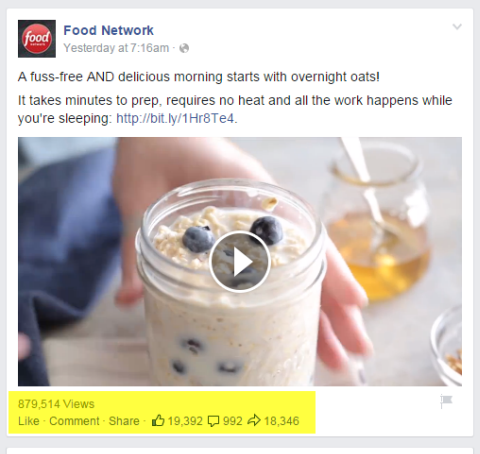 facebook'ta yemek ağı video yayını