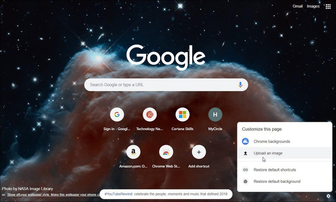 Özel Resmi Chrome Yeni Sekme Sayfası Arka Planı Olarak Ayarlama