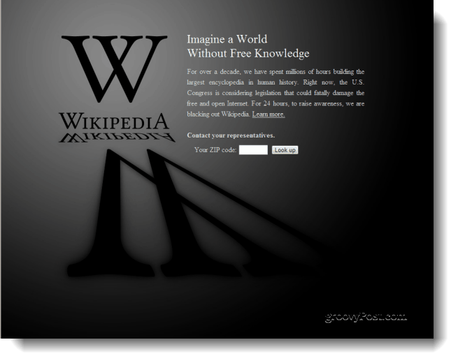 Karanlıkta Wikipedia
