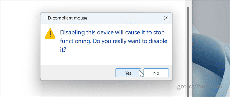 Windows 11'de Dokunmatik Yüzeyi devre dışı bırakın