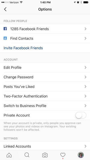 instagram işletme profilleri seçenekleri