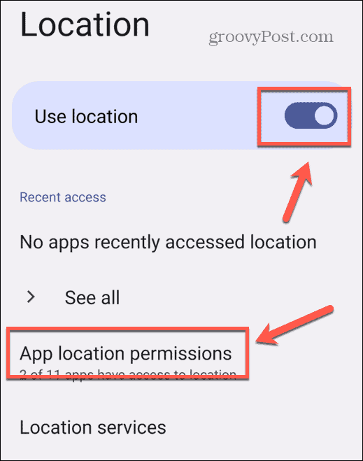 android konum izinleri