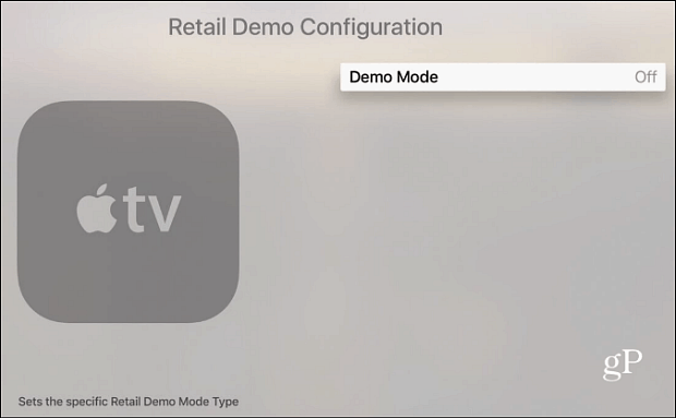 apple TV Demo Modu