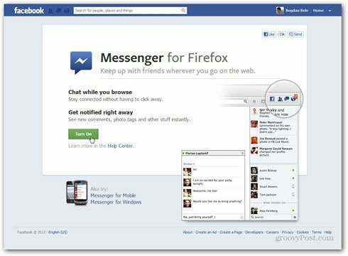 firefox için facebook messenger