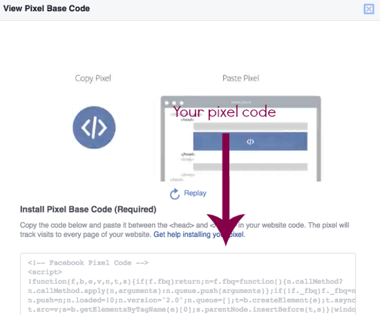 Facebook piksel kodunuzu doğrudan bu sayfadan kopyalayın.