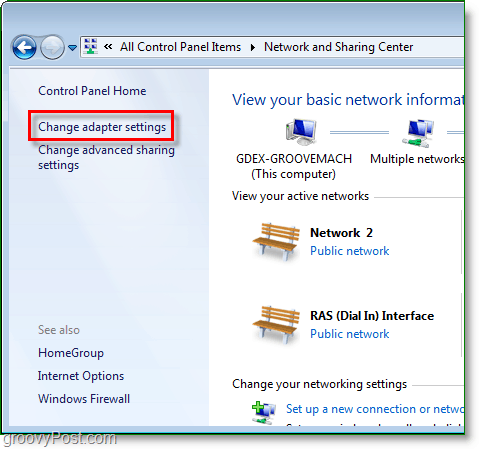 Windows 7'de ağ bağdaştırıcısı ayarlarını değiştirme