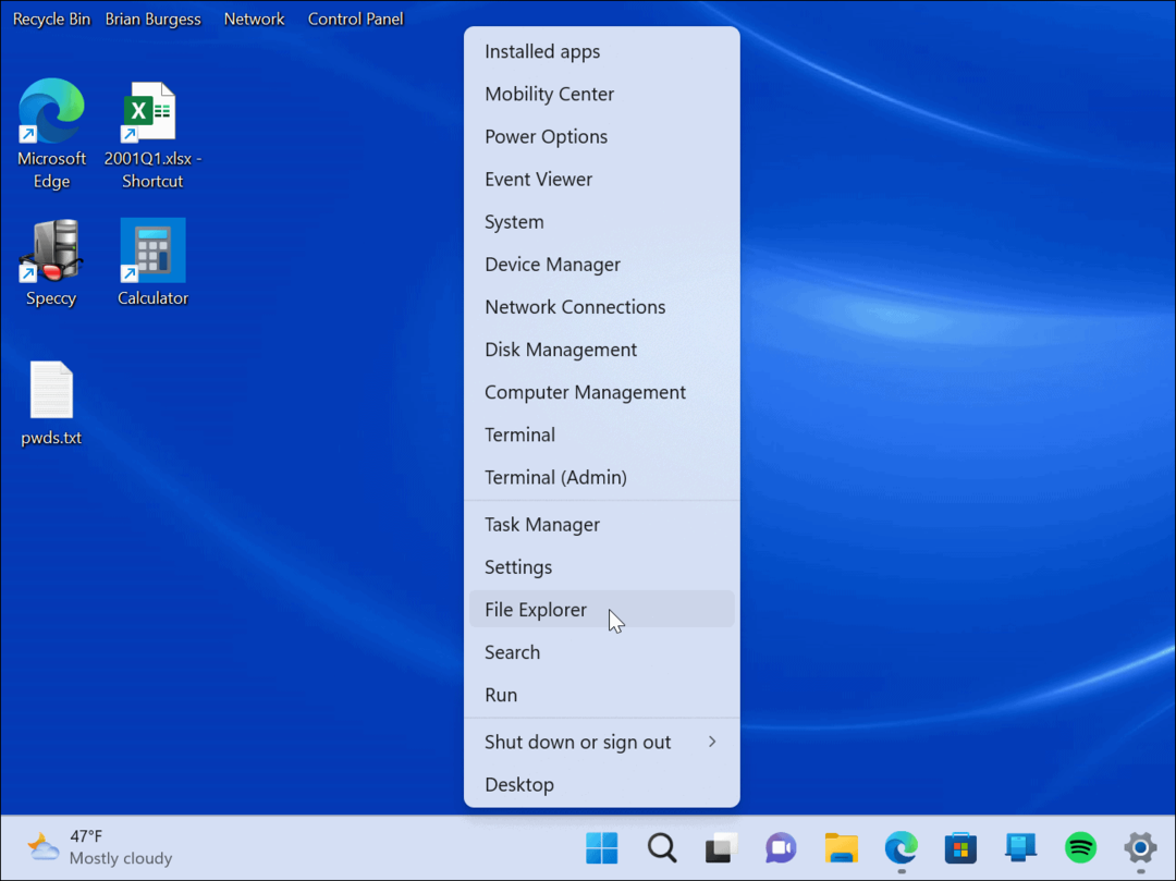 Windows 11'de Uzman Kullanıcı Menüsüne Erişin