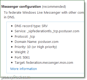 alan adınızla windows live messenger'ı kullanmak için Messenger yapılandırmanızı ayarlama