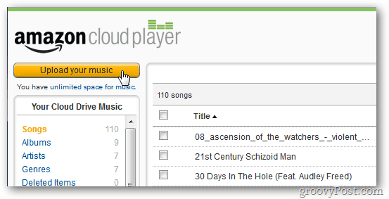 Amazon Cloud Player Müziğinizi Yükleyin