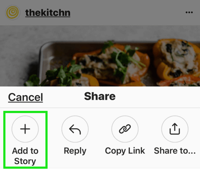 Güçlü, ilgi çekici Instagram hikayeleri oluşturun, bir hikayeye Instagram gönderisi ekleme seçeneği