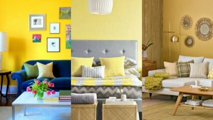 Sarı renk ile yapılabilecek ev dekorasyonu önerileri