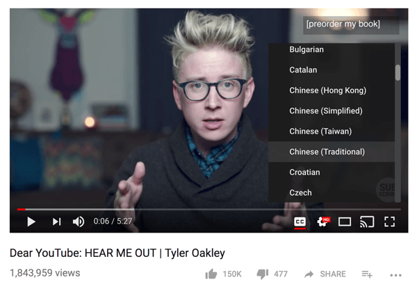 Tyler Oakley'in topluluğu YouTube videolarından birini 68 farklı dile çevirdi.