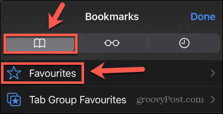 safari iphone favorileri