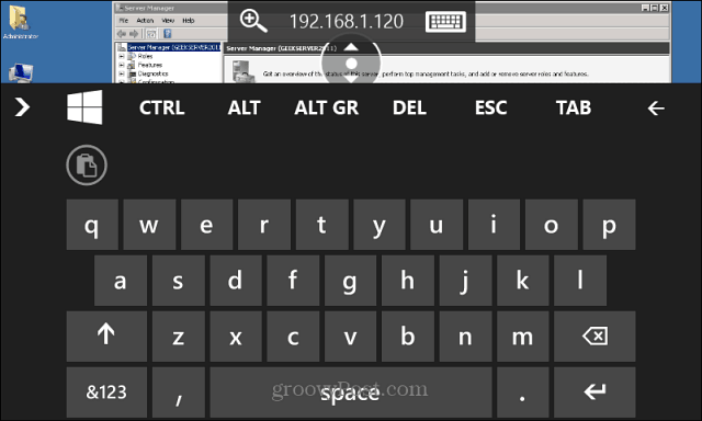 RDP Windows Phone 8.1 Klavye