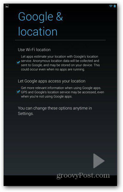 Nexus 7 kullanıcı hesapları - Google Konumu
