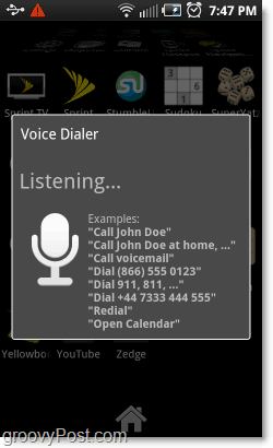 Android telefondaki komutları dinleyen sesli çevirici
