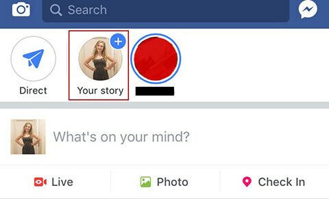 İlk Facebook Hikayenizi oluşturmak.