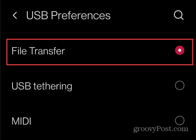 Fotoğrafları Android'den USB Sürücüye Aktarın