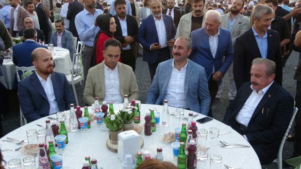 Bilal Erdoğan, Adalet Bakanı Abdülhamit Gül ve TBMM Başkanı Mustafa Şentop