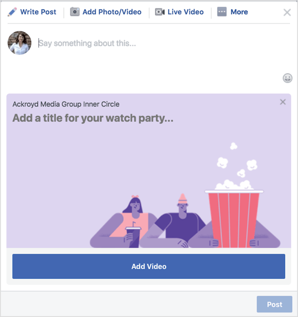 Facebook izleme partinize bir başlık ve açıklama verin.
