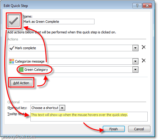 Outlook 2010'da özel hızlı adım simgeleri