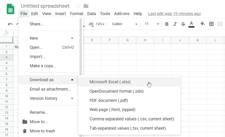 google sayfasını excel'e aktar