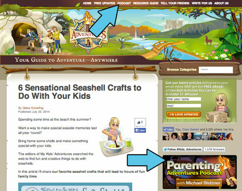 mykidsadventures.com ana sayfasında bağlantılı ebeveynlik maceraları