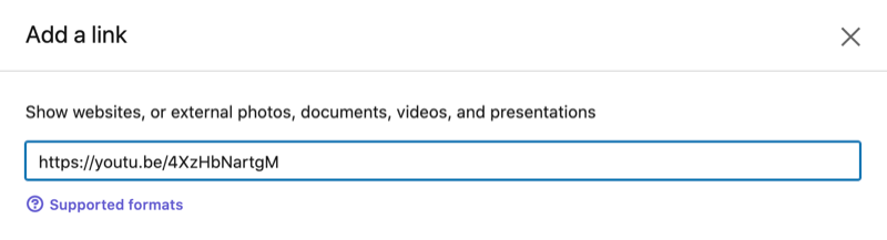 Linkedin öne çıkan profil bölümünüze bir video bağlantısı eklemek için ayarlar seçeneği
