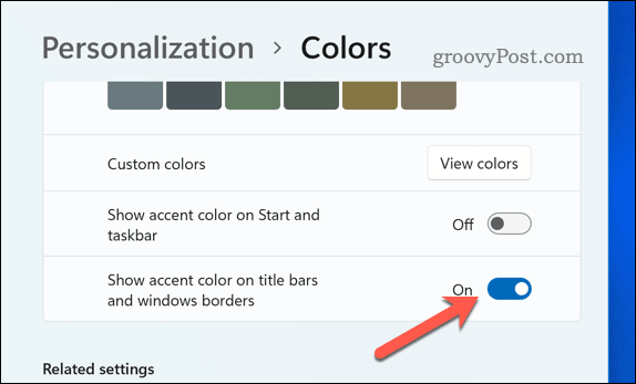 Windows'ta kenarlık rengini etkinleştir