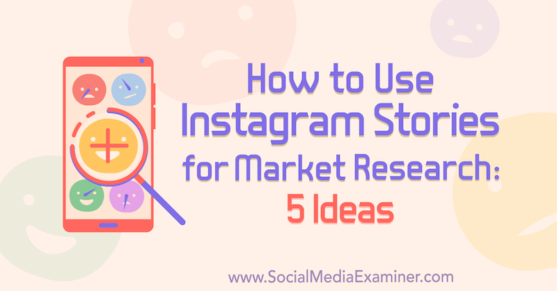 Pazar Araştırması için Instagram Hikayeleri Nasıl Kullanılır: Pazarlamacılar için 5 Fikir: Sosyal Medya Denetçisi